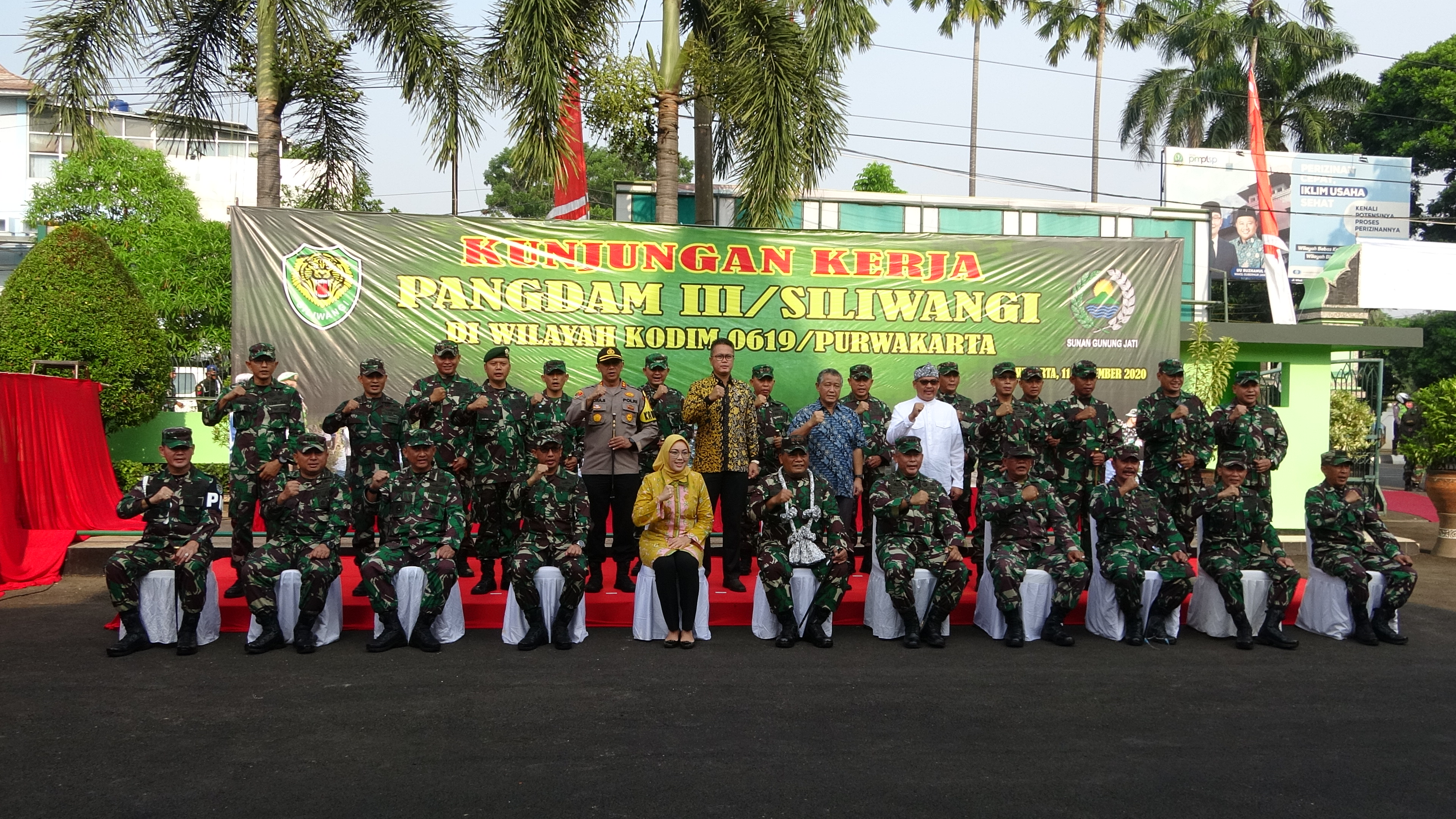 Pimpinan DPRD Hadiri Undangan Kunjungan Kerja  Pangdam III / Siliwangi Ke Kodim 0619 Purwakarta