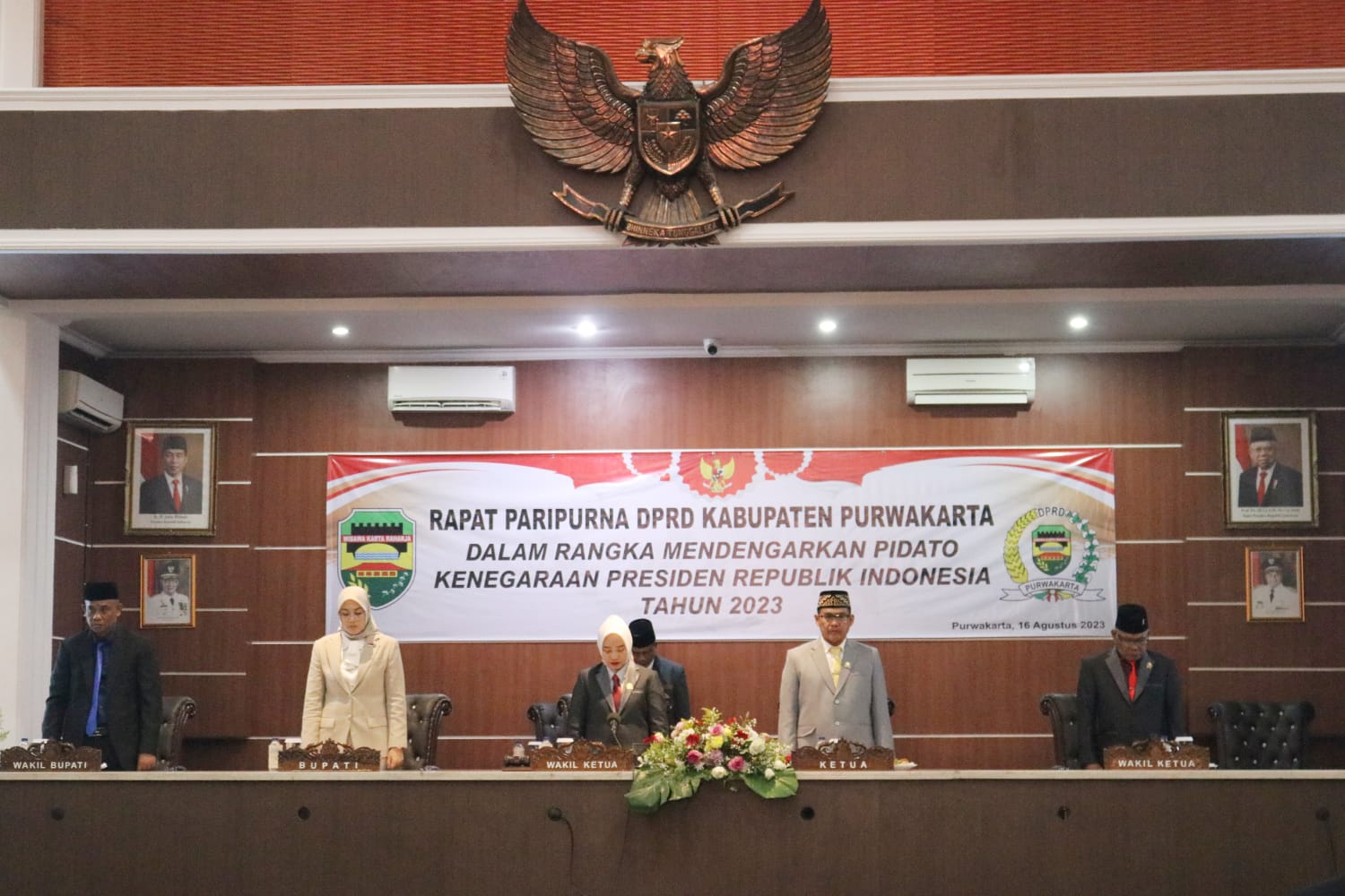 DPRD Purwakarta Menggelar Rapat Paripurna Mendengarkan Pidato Presiden RI tahun 2023