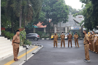 Sekretaris DPRD Purwakarta Pimpin Apel Pagi Hari Pertama Usai Cuti Bersama Lebaran 1443 H